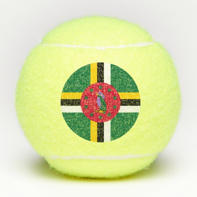 Dominica Flag Tennisbälle (Vorderseite)