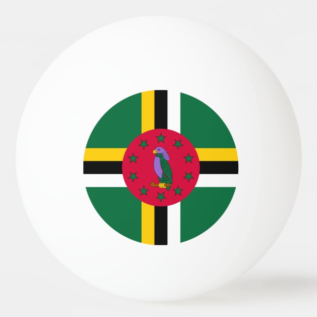 Dominica Flag Tischtennisball (Vorderseite)