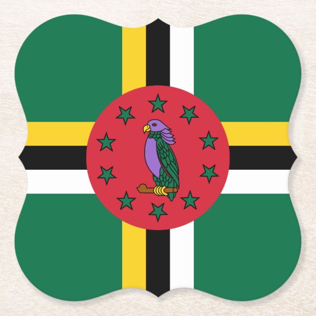 Dominica Flag Untersetzer (Vorderseite)