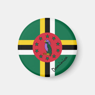 Dominica flagge & America - Reise-/Sportfans Magnet