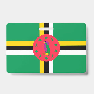 Dominica-Flagge Ausweis
