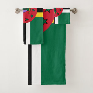 Dominica-Flagge Badhandtuch Set