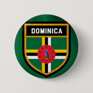 Dominica-Flagge Button