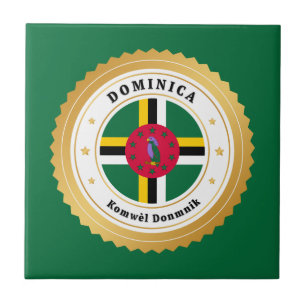 Dominica-Flagge Fliese