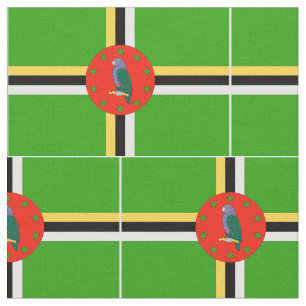 Dominica-Flagge Stoff