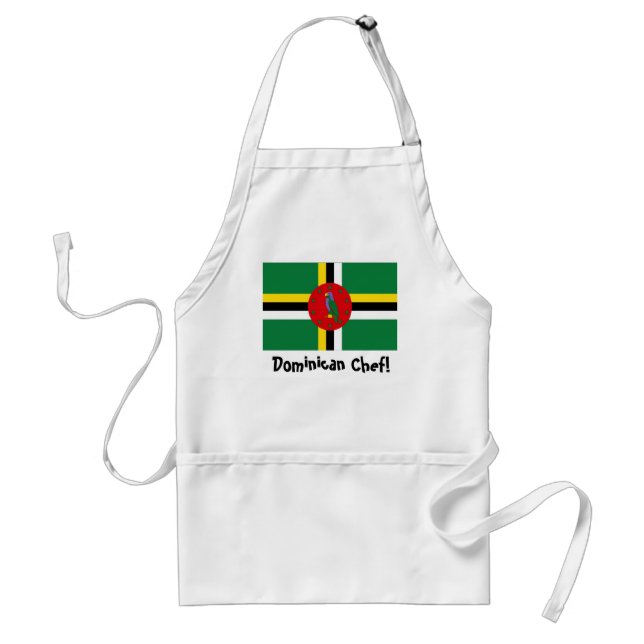 Dominica-Flaggen-Kochs-Schürze Schürze (Vorne)