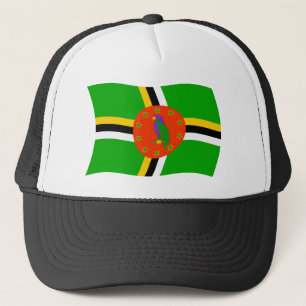 Dominica-Flaggenmütze Truckerkappe