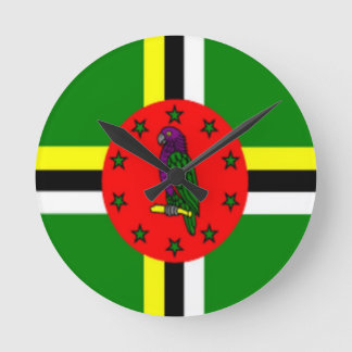 Dominica-Flaggenuhr Runde Wanduhr