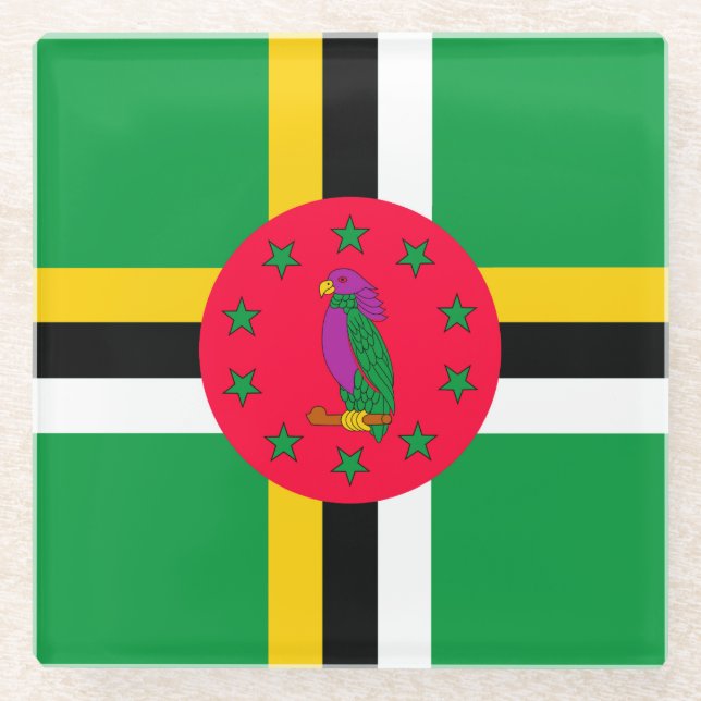 Dominica Glasuntersetzer (Vorderseite)