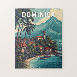 Dominica-Illustration Reise Kunst Vintage Puzzle