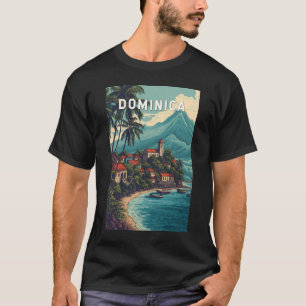 Dominica Illustration Reise Kunst Vintage T-Shirt