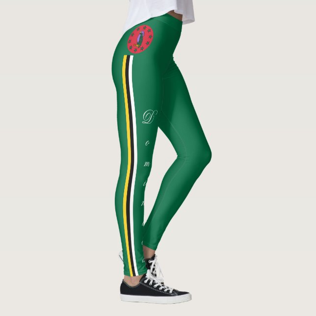 Dominica mode Leggings, Dominica Flag /sports Leggings (Rechts)