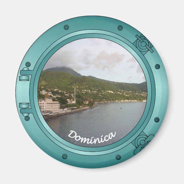 Dominica Porthole Magnet (Vorne)