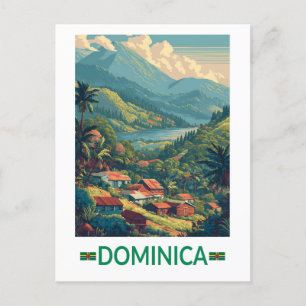 Dominica Reise Kunst Vintage Postkarte