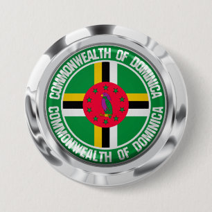 Dominica Round Emblem Button