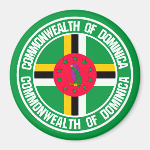 Dominica Round Emblem Magnet