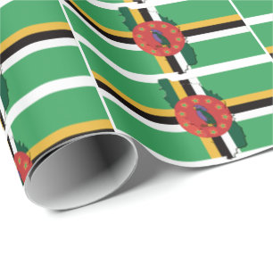 DOMINICA   Sisserou Parrot   DOMINIKANISCHE Flagge Geschenkpapier