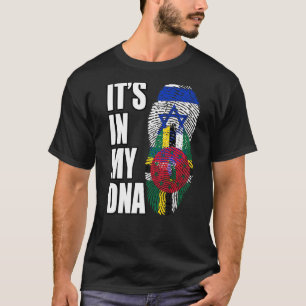 Dominica und israelisches Mix-DNA-Flaggengebiet T-Shirt