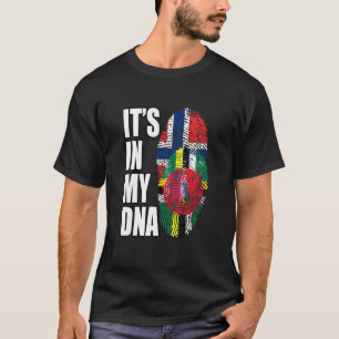 Dominica und Norwegisches Misch-DNA-Flaggengebiet T-Shirt