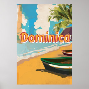 Dominica Vintage Urlaubsposter Poster