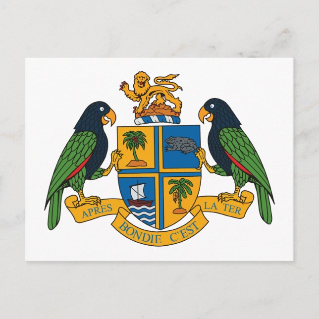 Dominica-Wappen Postkarte (Vorderseite)