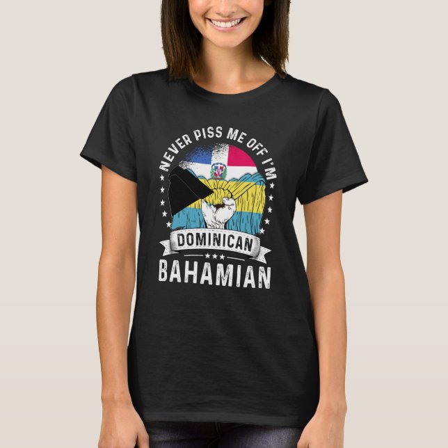 Dominican Republic Flag Bahamas Grown  Humor Pride T-Shirt (Vorderseite)