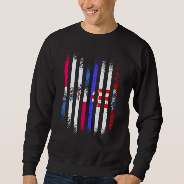 Dominican Republic Flag Croatia Grown Country Flag Sweatshirt (Vorderseite)