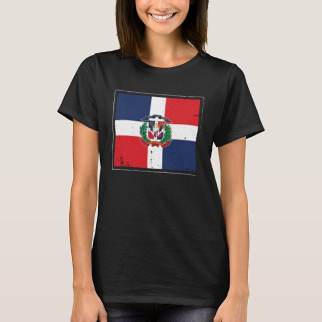 Dominican Republic Flag Dominicana Latina Latino R T-Shirt (Vorderseite)