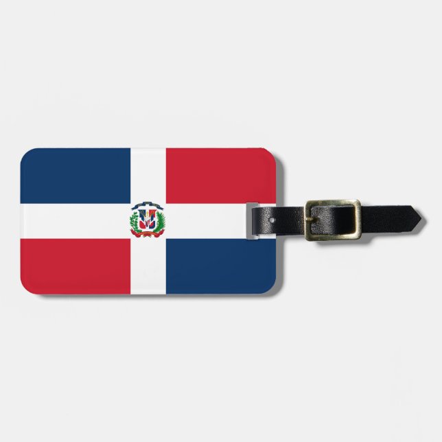 Dominican Republic flag  Gepäckanhänger (Vorderseite horizontal)