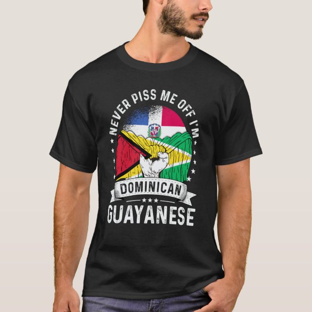 Dominican Republic Flag Guayanese Grown  Humor Pri T-Shirt (Vorderseite)