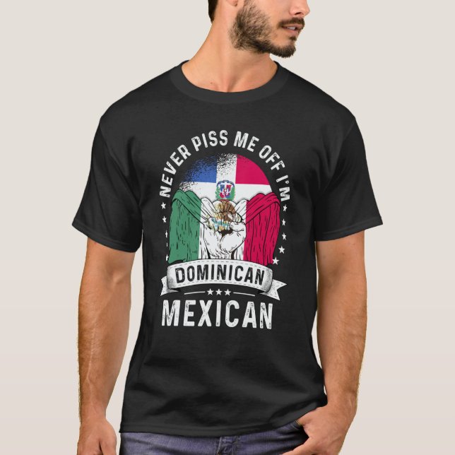 Dominican Republic Flag Mexico Grown  Humor Pride T-Shirt (Vorderseite)