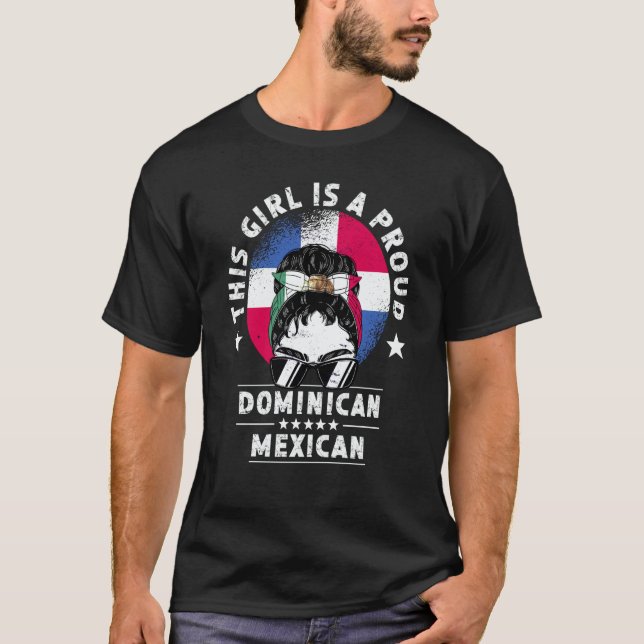 Dominican Republic Flag Mexico Grown Women Girl Pr T-Shirt (Vorderseite)