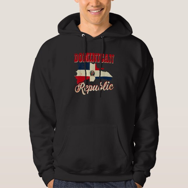 Dominican Republic Flag Santo Domingo Hoodie (Vorderseite)