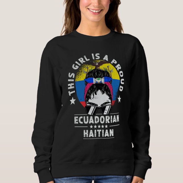 Dominican Republic Flag Venezuela Grown Women Girl Sweatshirt (Vorderseite)