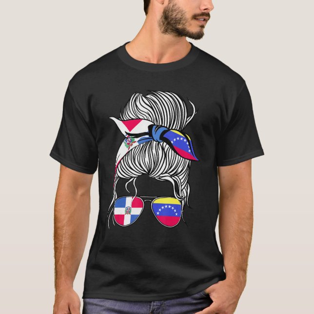 Dominican Republic Flag Venezuela Grown Women Girl T-Shirt (Vorderseite)