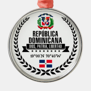 Dominican Republic Silbernes Ornament
