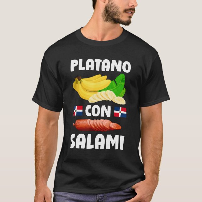 Dominicana Flag RD Dominican Republic Food Mangu P T-Shirt (Vorderseite)