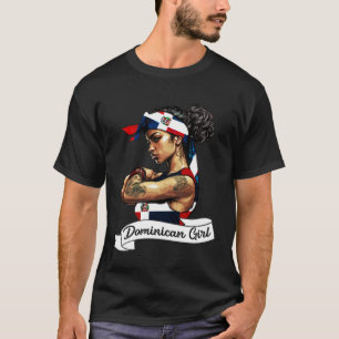 Dominicana Girl Flag RD Dominikanische Republik Pr T-Shirt