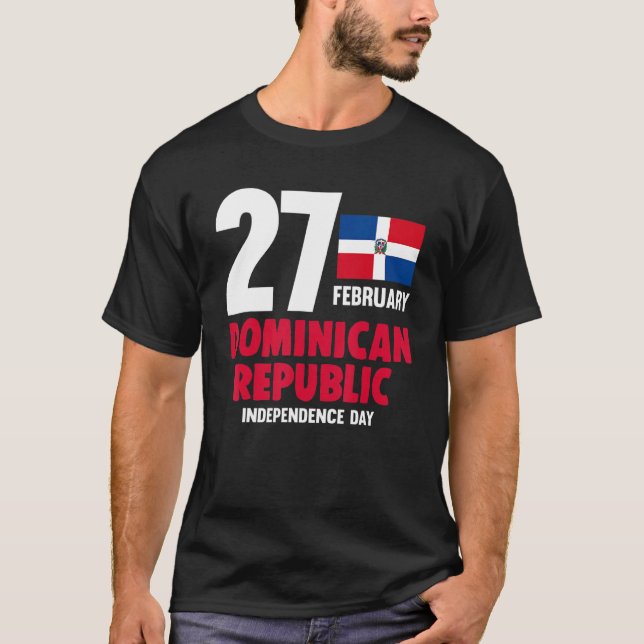 Dominicana Pride Independence Day Dominikanische R T-Shirt (Vorderseite)