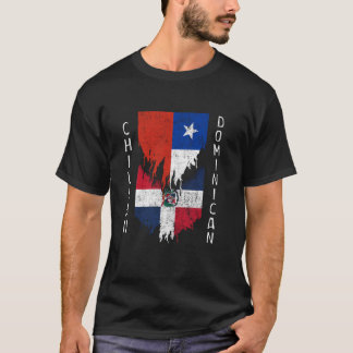 Dominicanischer Chile Dominica: Chilea Fahne gegra T-Shirt