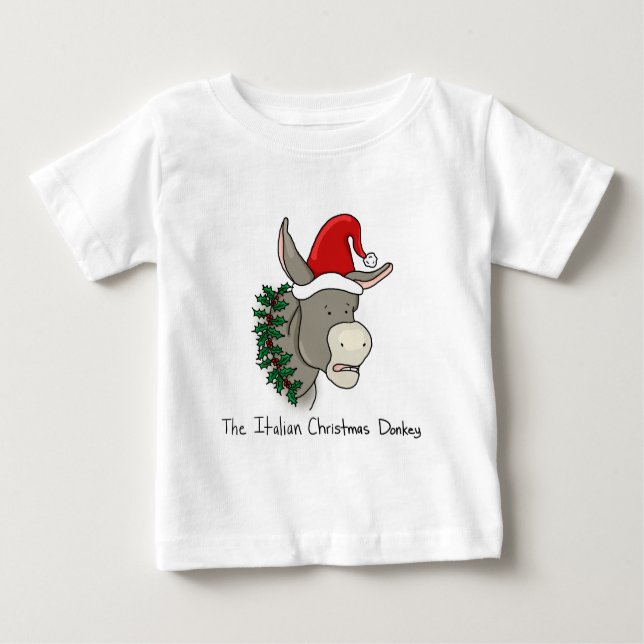 Dominick der italienische Weihnachtsesel Baby T-shirt (Vorderseite)