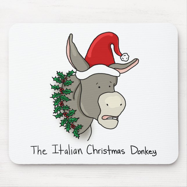 Dominick der italienische Weihnachtsesel Mousepad (Vorne)