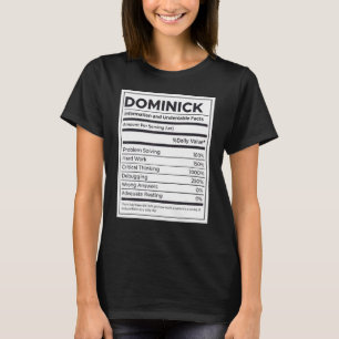 Dominick Ernährungsinformation Problem lösen Har T-Shirt