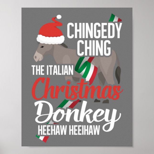 Dominick The Christmas Donkey Italienischer Weihna Poster (Vorne)
