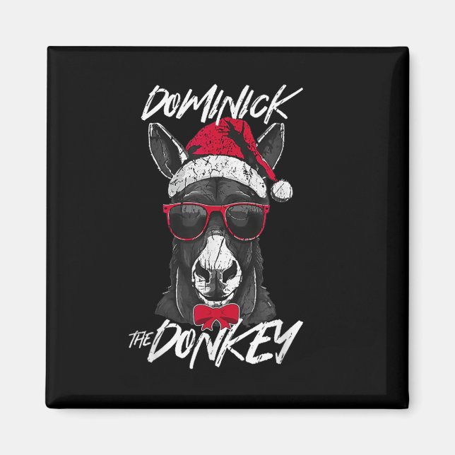 Dominick The Donkey Christmas Funny Magnet (Vorne)