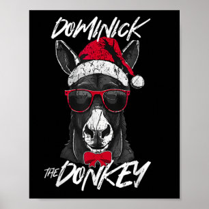 Dominick The Donkey Christmas Funny Poster