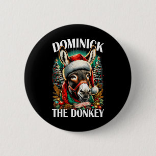 Dominick The Donkey Funny Christmas Italienischer Button