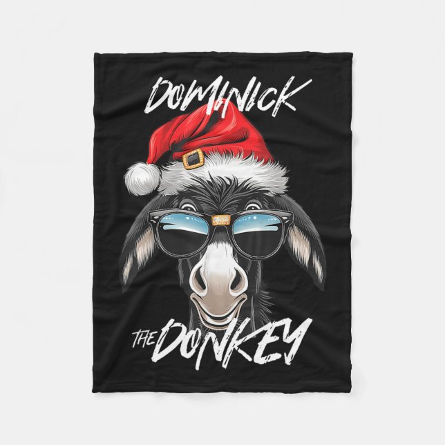 Dominick The Donkey Funny Christmas Italienischer  Fleecedecke (Vorderseite)