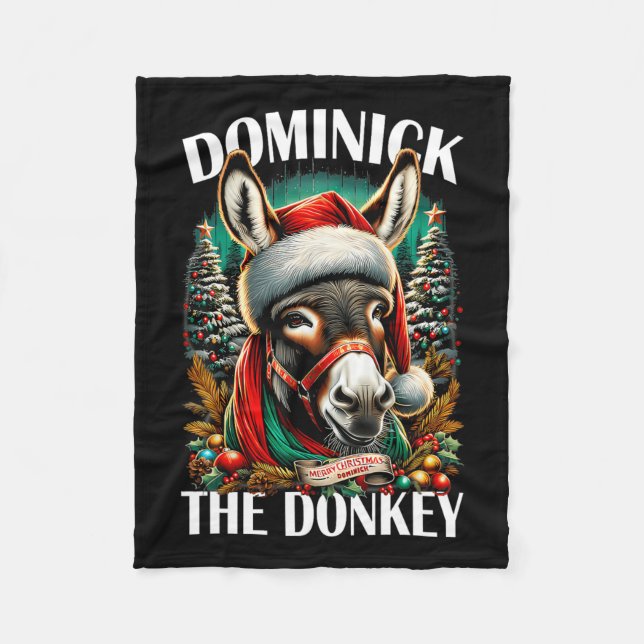 Dominick The Donkey Funny Christmas Italienischer  Fleecedecke (Vorderseite)