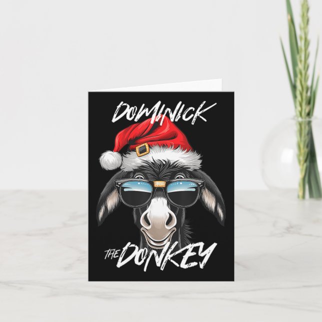 Dominick The Donkey Funny Christmas Italienischer  Karte (Vorderseite)